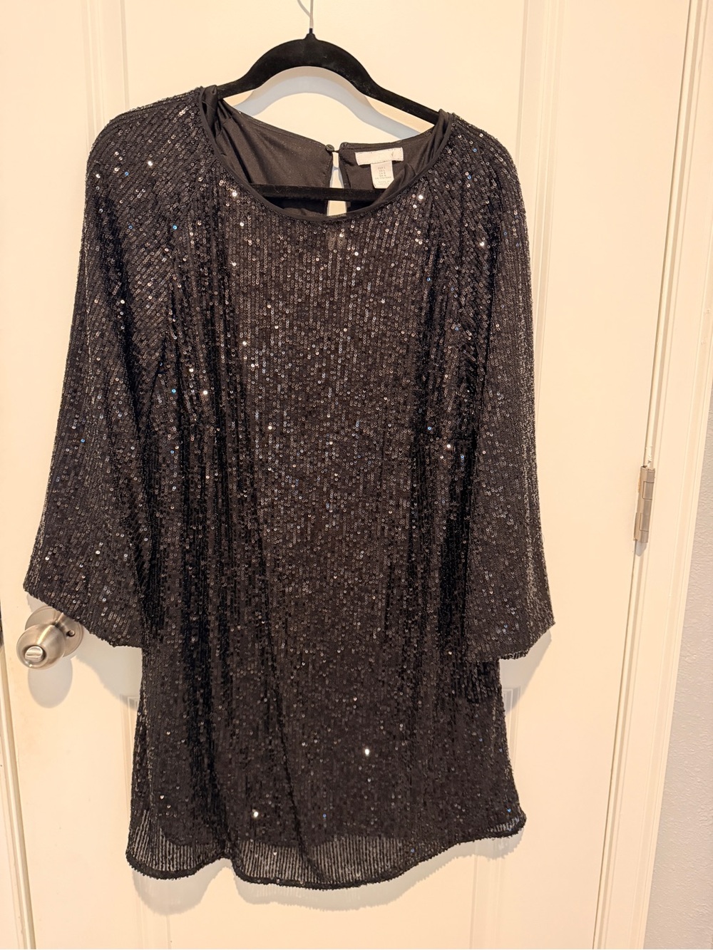 H&M Black Sequin Party Dress
